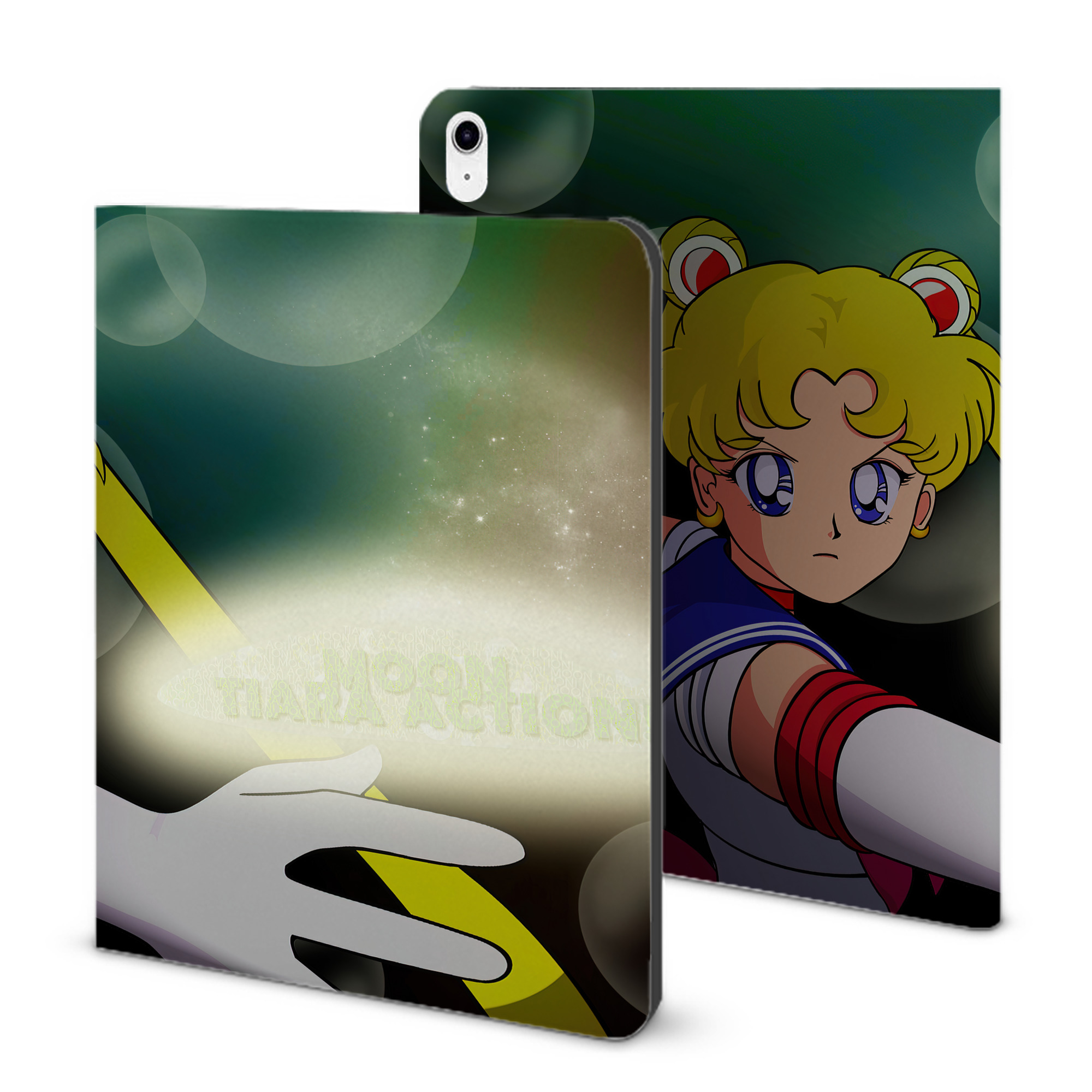 （画像用） 美少女戦士セーラームーン Sailor Moon IPad ケース ブック型 PUレザー TPU 耐衝撃 軽量 薄型 ペン収納なし 全面保護 IPad 各モデル対応